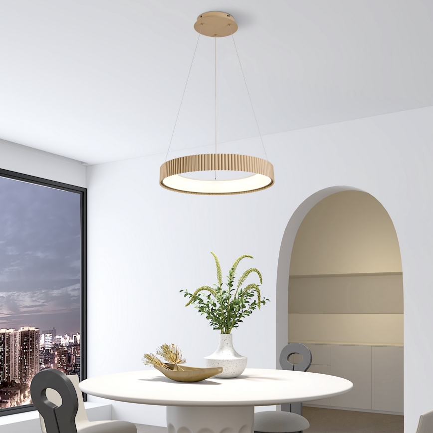 Brilagi - Himennettävä LED-riippuvalaisin vaijerilla FALCON MODERN LED/30W/230V 3000-6500K 40 cm beige + kaukosäädin
