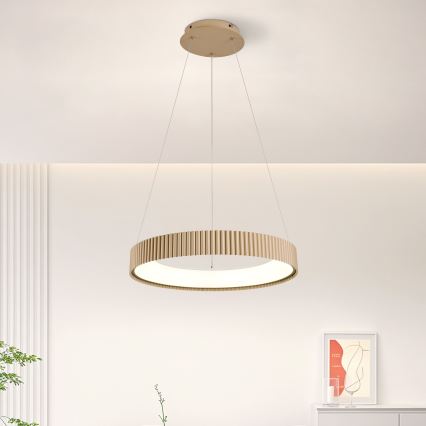 Brilagi - Himennettävä LED-riippuvalaisin vaijerilla FALCON MODERN LED/30W/230V 3000-6500K 40 cm beige + kaukosäädin