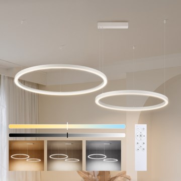 Brilagi - LED-himennettävä riippuvalaisin vaijerilla PORTOFINO LED/98W/230V 3000-6000K valkoinen + kaukosäädin