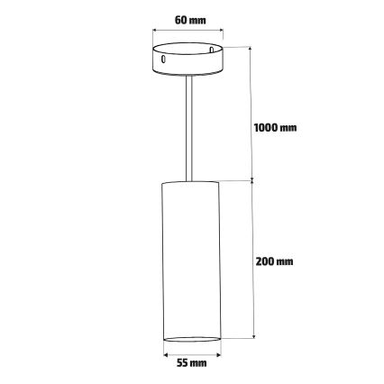 Brilagi - LED-himmennettävä riippuvalaisin vaijerilla SELE 1xGU10/4,8W/230V 3000K musta