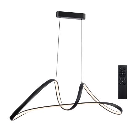 Brilagi - LED Himennettävä riippuvalaisin köydellä TWISTER LED/60W/230V 3000-6000K musta + kaukosäädin