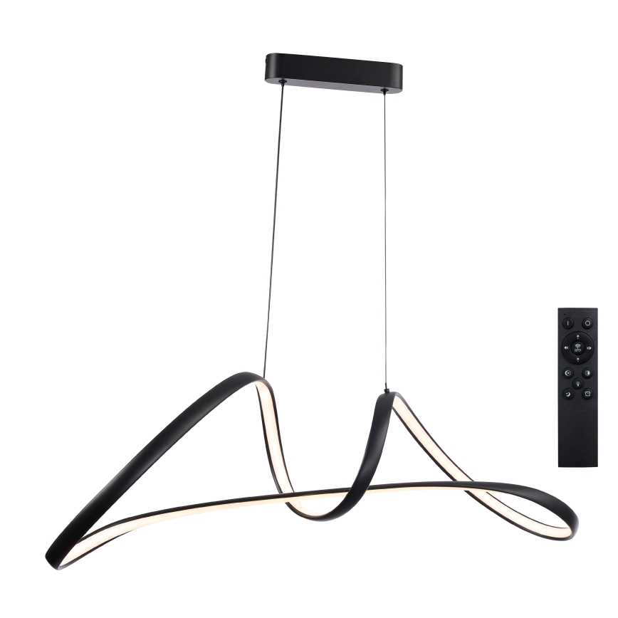 Brilagi - LED Himennettävä riippuvalaisin köydellä TWISTER LED/60W/230V 3000-6000K musta + kaukosäädin