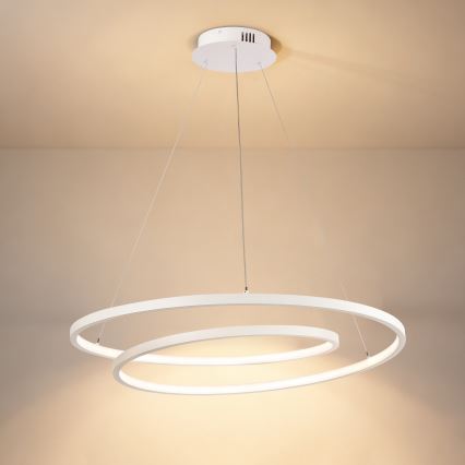 Brilagi - TWISTER himmennettävä LED-riippuvalaisin vaijerilla LED/75W/230V 3000-6000K halkaisija 70 cm valkoinen + kaukosäädin