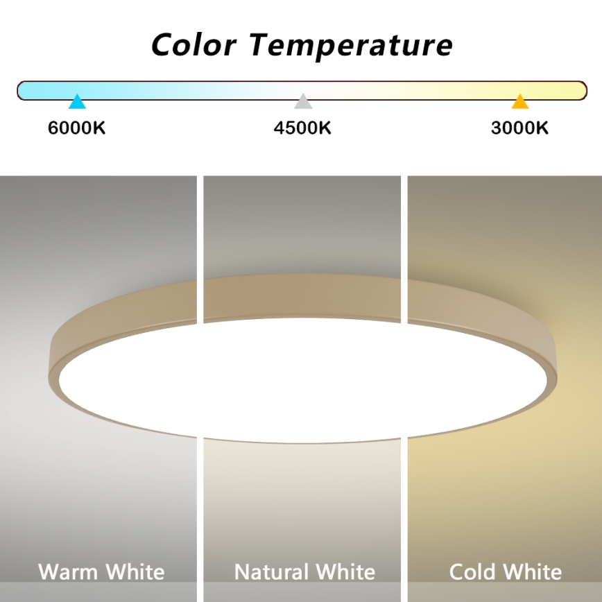 Brilagi - LED-himmennettävä kattovalaisin POOL SMART LED/180W/230V 3000-6000K 120 cm beige Wi-Fi Tuya + kaukosäädin