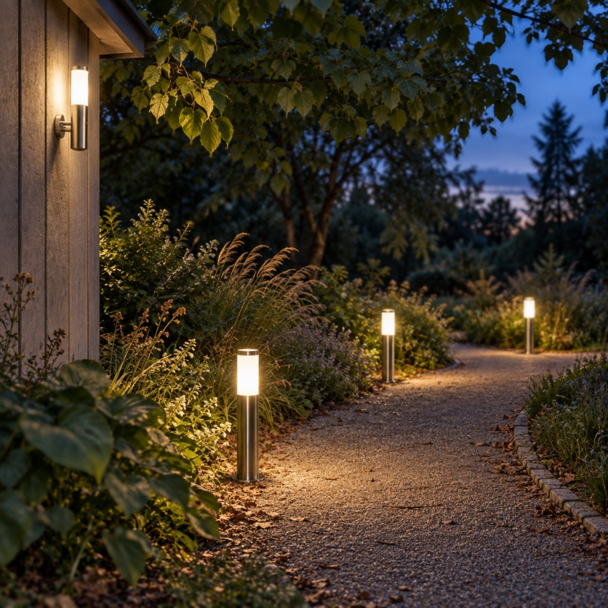 BRILAGI - LED himmennettävä ulkovalaisin ELIA 1xE27/6W/230V 2700-6500K IP44 Wi-Fi 50 cm mattakromi
