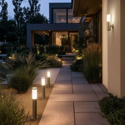 BRILAGI - LED himmennettävä ulkovalaisin ELIA 1xE27/6W/230V 2700-6500K IP44 Wi-Fi 50 cm mattakromi