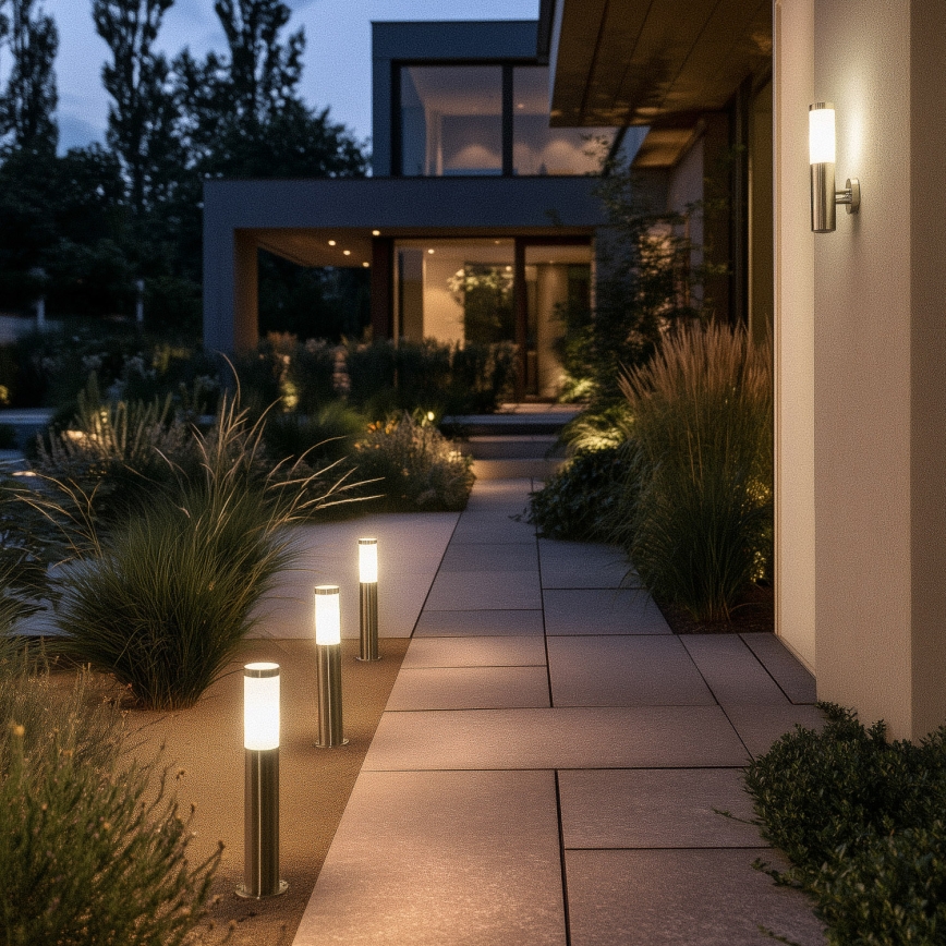 BRILAGI - LED himmennettävä ulkovalaisin ELIA 1xE27/6W/230V 2700-6500K IP44 Wi-Fi 50 cm mattakromi