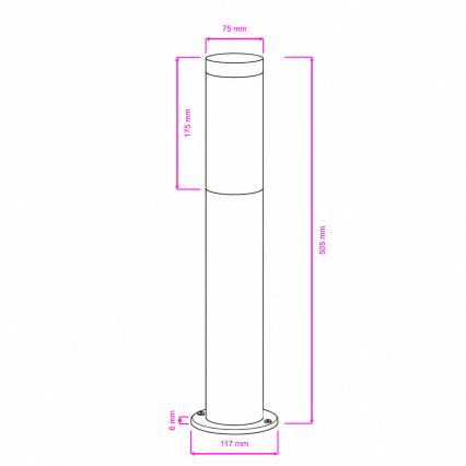 BRILAGI - LED himmennettävä ulkovalaisin ELIA 1xE27/6W/230V 2700-6500K IP44 Wi-Fi 50 cm mattakromi