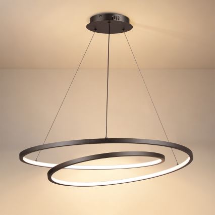 Brilagi - TWISTER LED himmennettävä riippuvalaisin vaijerilla LED/105W/230V 3000–6000K halkaisija 100 cm musta + kaukosäädin