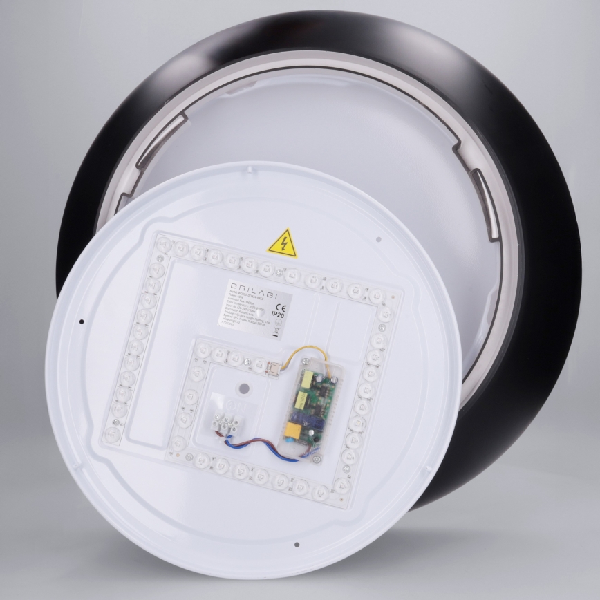 Brilagi - ALVA himmennettävä LED-kattovalaisin LED/48W/230V 3000-6500K halkaisija 51 cm, musta + kaukosäädin