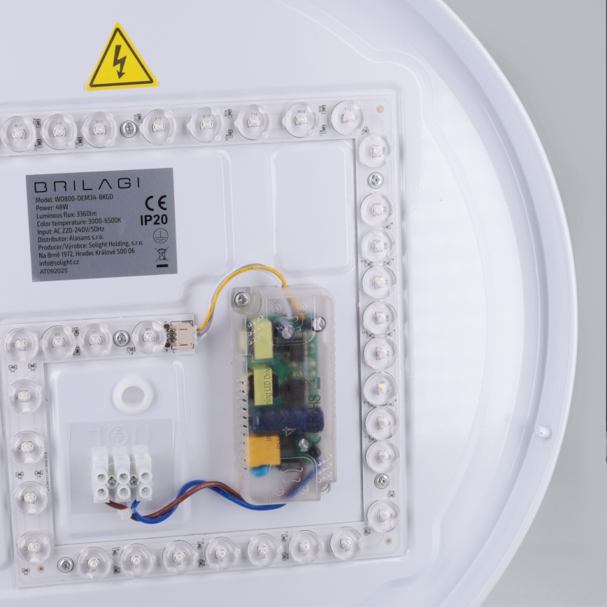 Brilagi - ALVA himmennettävä LED-kattovalaisin LED/48W/230V 3000-6500K halkaisija 51 cm, musta + kaukosäädin