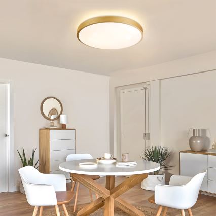 Brilagi - himennettävä LED-kattovalaisin GLASS POOL DOUBLE LED/60W/230V 3000-6000K 50 cm kultainen + kauko-ohjain