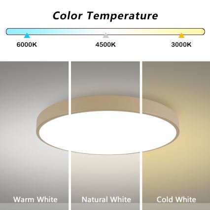 Brilagi - Himmennettävä LED-kattovalaisin POOL SMART LED/100W/230V 3000-6000K 80 cm beige Wi-Fi Tuya + kaukosäädin