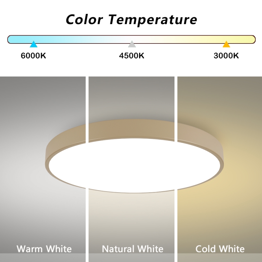 Brilagi - Himmennettävä LED-kattovalaisin POOL SMART LED/100W/230V 3000-6000K 80 cm beige Wi-Fi Tuya + kaukosäädin