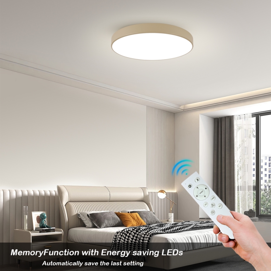 Brilagi - Himmennettävä LED-kattovalaisin POOL SMART LED/100W/230V 3000-6000K 80 cm beige Wi-Fi Tuya + kaukosäädin