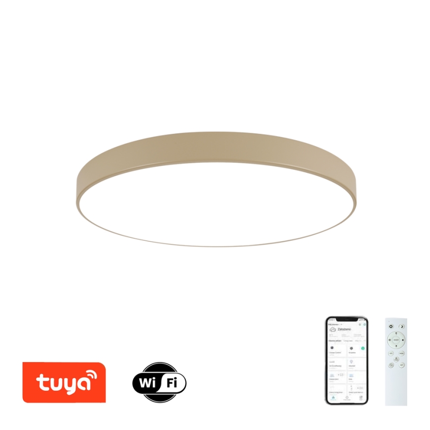 Brilagi - Himmennettävä LED-kattovalaisin POOL SMART LED/100W/230V 3000-6000K 80 cm beige Wi-Fi Tuya + kaukosäädin