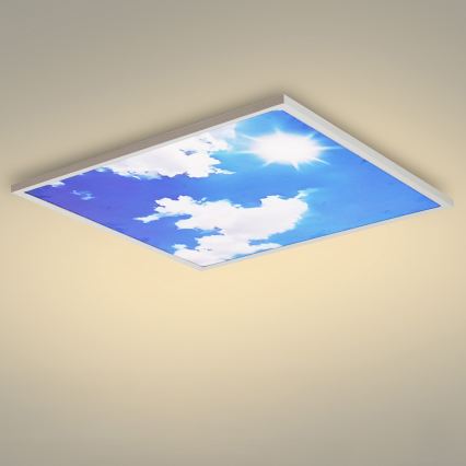 Brilagi - LED himmennettävä kattovalaisin SLIMFRAME LED/58W/230V 60x60 cm 3000-6000K hopea/sininen + kaukosäädin