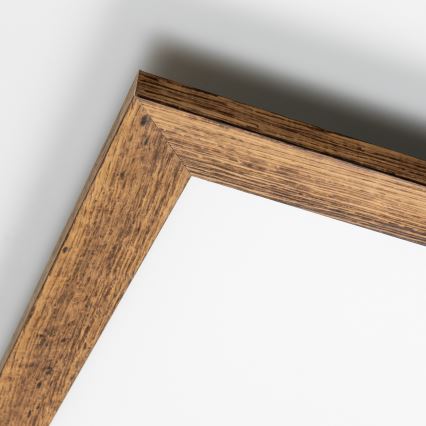 Brilagi - LED-himmennettävä kattovalaisin SLIMFRAME WOOD LED/36W/230V 49,5x49,5 cm 3000-6000K ruskea + kaukosäädin