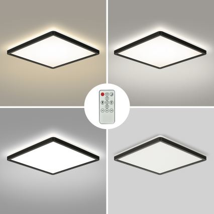 Brilagi - LED-himmennettävä kattovalaisin ULTRA SLIM LED/18W/230V 2700-6500K 30x30 cm musta + kaukosäädin