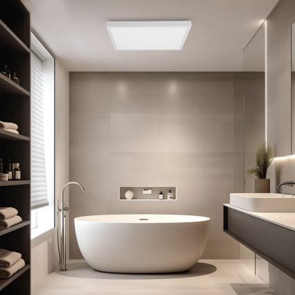 Brilagi - Himmeable Kylpyhuoneen Kattovalaisin FRAME SMART LED/50W/230V 60x60 cm 3000-6000K IP44 Valkoinen + Kauko-ohjain