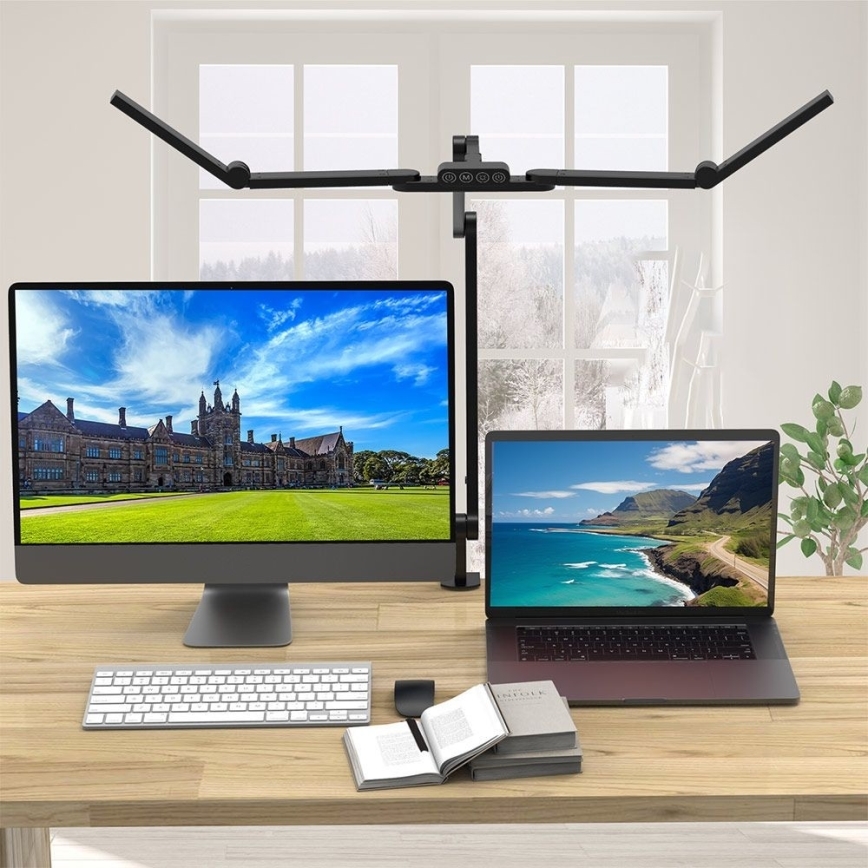 Brilagi - LED Himmennettävä joustava pöytävalaisin VARIO LED/24W/230V 3000-6500K CRI 92 musta