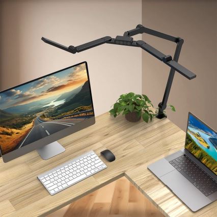 Brilagi - LED Himmennettävä joustava pöytävalaisin VARIO LED/24W/230V 3000-6500K CRI 92 musta