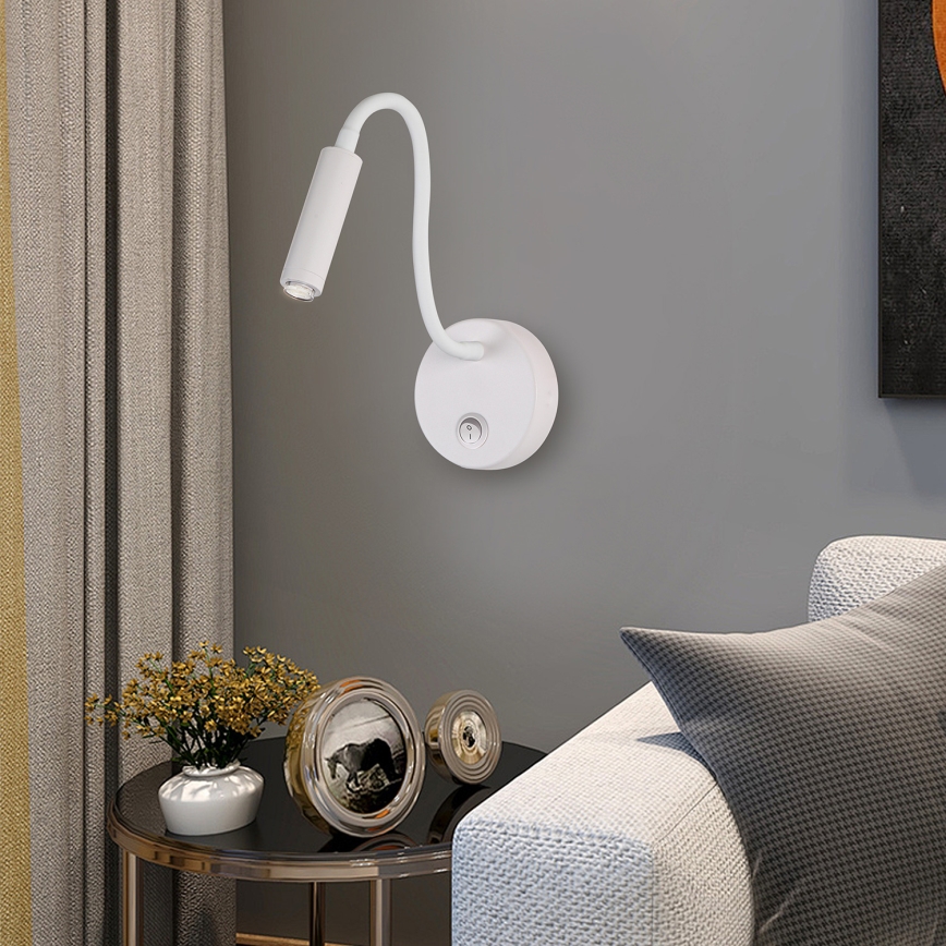 Brilagi - LED Himmennettävä joustava seinälamppu MAYA 1xG9/4W/230V valkoinen 2700-6500K Wi-Fi Tuya