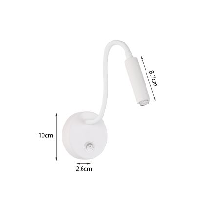 Brilagi - LED Himmennettävä joustava seinälamppu MAYA 1xG9/4W/230V valkoinen 2700-6500K Wi-Fi Tuya