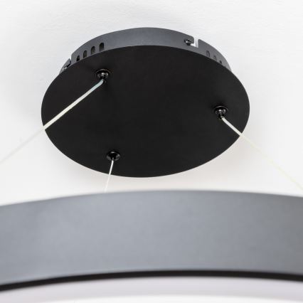 Brilagi - LED-himennettävä vaijerikiinnitteinen riippuvalaisin FALCON II LED/108W/230V 3000-6500K halkaisija 80 cm musta + kaukosäädin