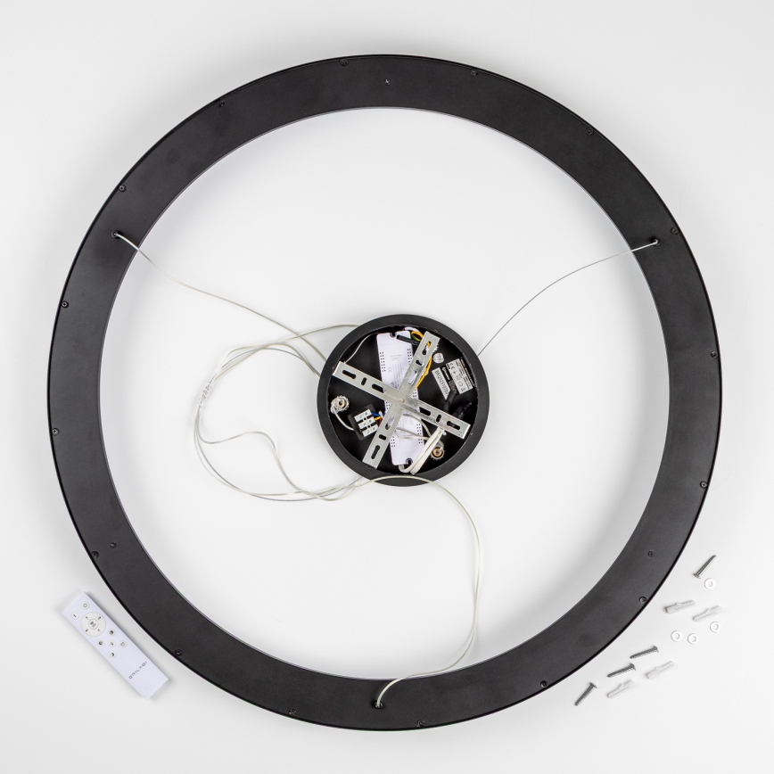 Brilagi - LED-himennettävä vaijerikiinnitteinen riippuvalaisin FALCON II LED/108W/230V 3000-6500K halkaisija 80 cm musta + kaukosäädin