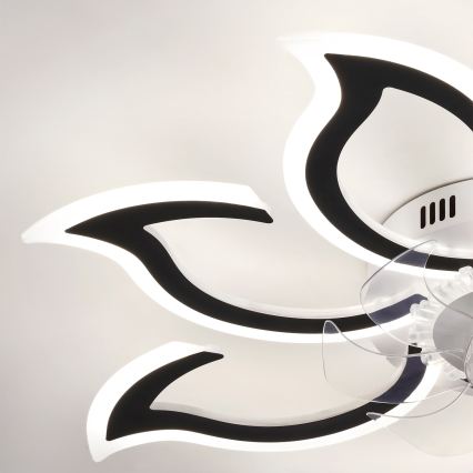 Brilagi - LED himmennettävä kattotuuletin LED/44W/230V Ø 90 cm musta + kaukosäädin