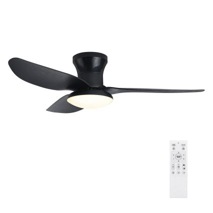 Brilagi - LED himmennettävä kattotuuletin LED/30W/230V 3000-6500K musta + kaukosäädin