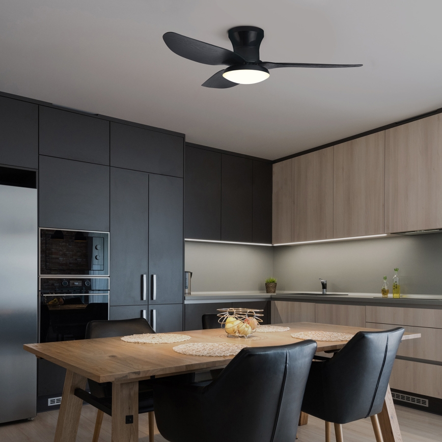 Brilagi - LED himmennettävä kattotuuletin LED/30W/230V 3000-6500K musta + kaukosäädin