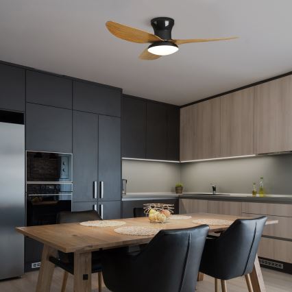 Brilagi - LED himmennettävä kattotuuletin LED/30W/230V 3000-6500K musta/ruskea + kaukosäädin