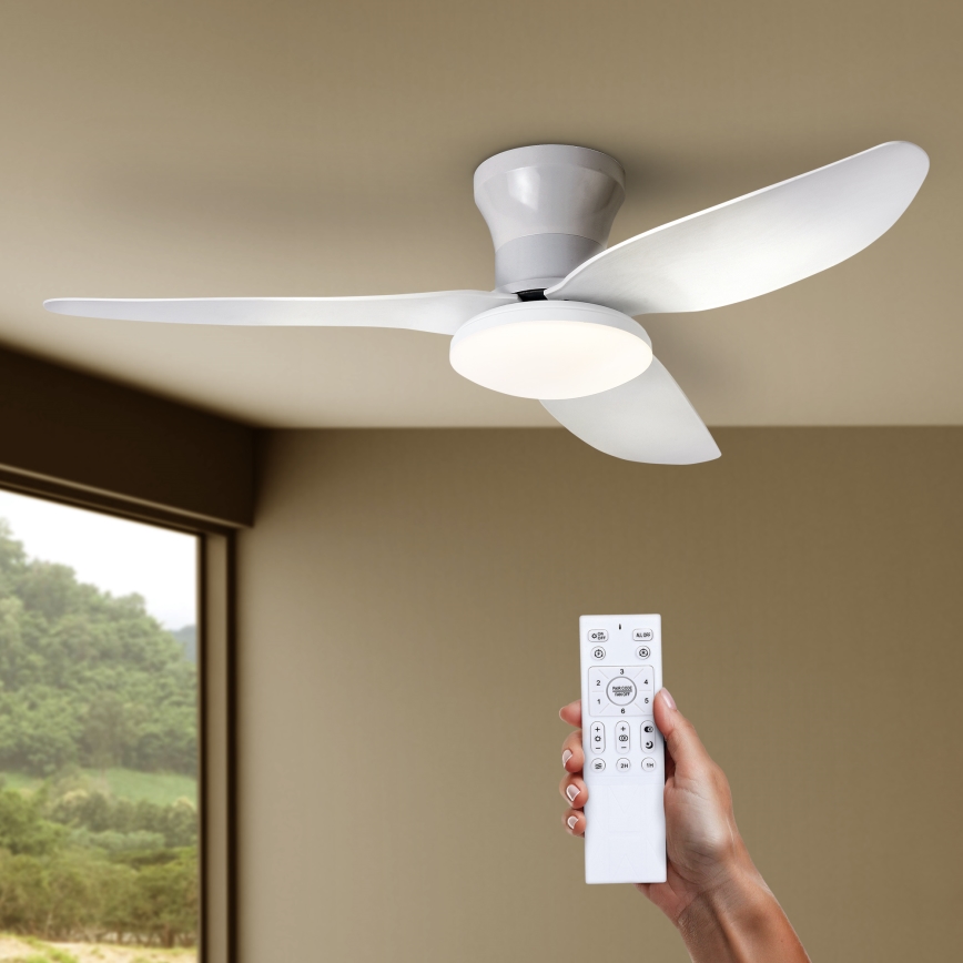 Brilagi - Himmennettävä LED-kattotuuletin LED/30W/230V 3000-6500K valkoinen + kaukosäädin