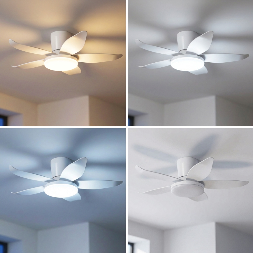 Brilagi - LED-himmennettävä kattotuuletin LED/32W/230V 3000-6500K halkaisija 95 cm valkoinen + kaukosäädin
