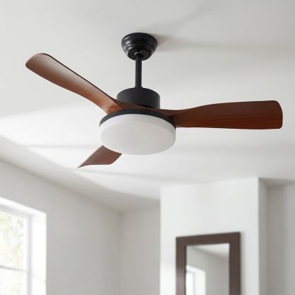 Brilagi - Himennettävä LED-kattotuuletin LED/34W/230V 3000-6500K Ø 106 cm musta/ruskea + kaukosäädin