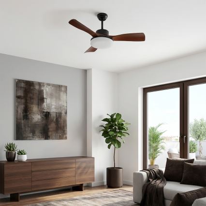 Brilagi - Himennettävä LED-kattotuuletin LED/34W/230V 3000-6500K Ø 106 cm musta/ruskea + kaukosäädin