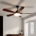 Brilagi - LED himmennettävä kattotuuletin LED/34W/230V 132 cm musta/ruskea + kaukosäädin