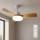 Brilagi - LED-himmennettävä kattotuuletin LED/34W/230V 3000-6500K halkaisija 106 cm valkoinen/ruskea + kaukosäädin