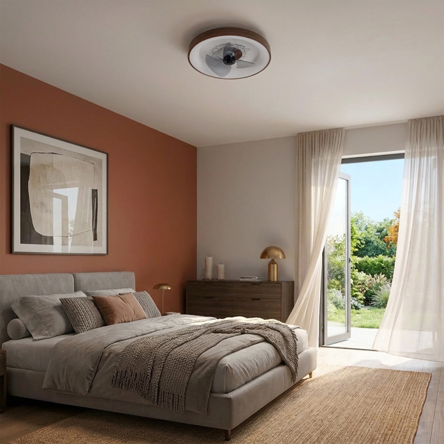 Brilagi - Himmennettävä LED-kattotuuletin LED/34W/230V 3000-6500K Ø 46 cm ruskea + kaukosäädin