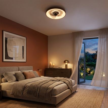 Brilagi - Himmennettävä LED-kattotuuletin LED/34W/230V 3000-6500K Ø 46 cm ruskea + kaukosäädin