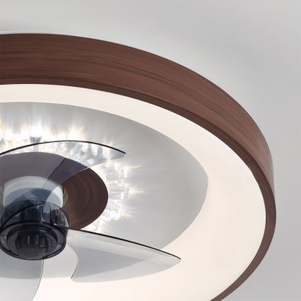 Brilagi - Himmennettävä LED-kattotuuletin LED/34W/230V 3000-6500K Ø 46 cm ruskea + kaukosäädin