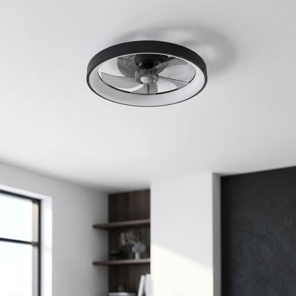 Brilagi - himmennettävä LED-kattotuuletin LED/34W/230V halkaisija 50 cm musta + kaukosäädin