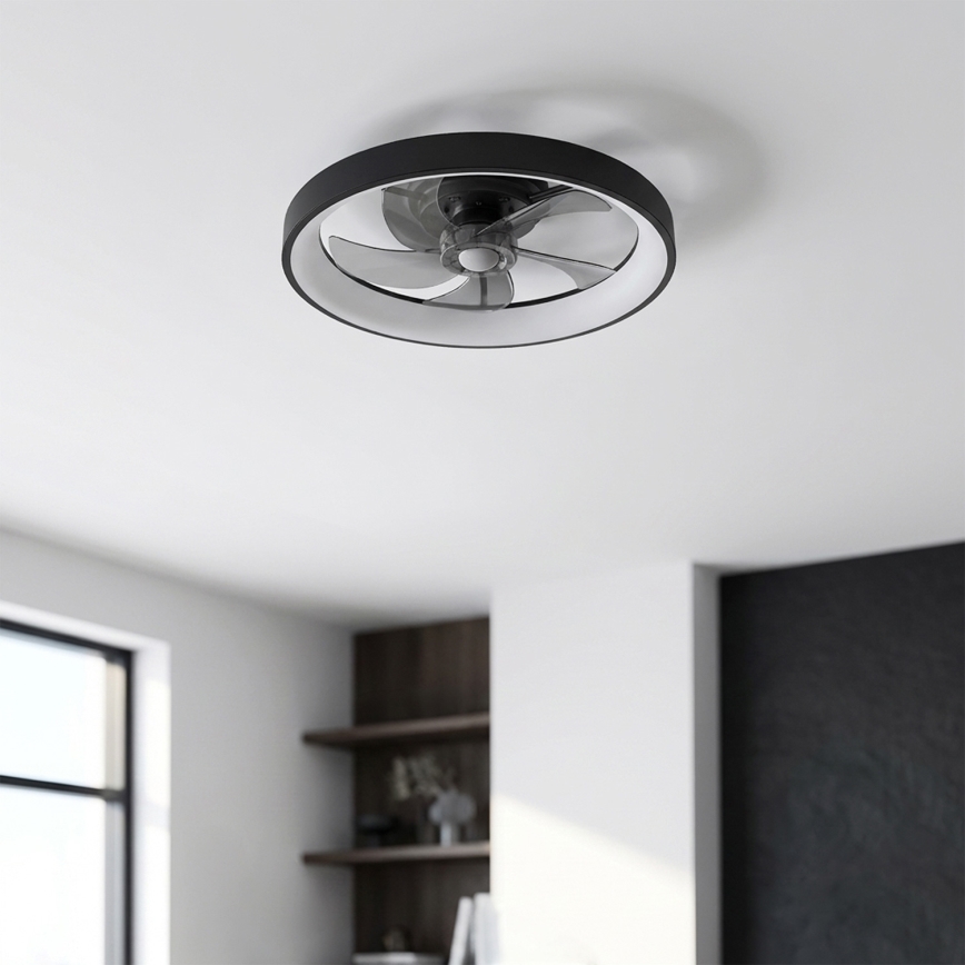 Brilagi - himmennettävä LED-kattotuuletin LED/34W/230V halkaisija 50 cm musta + kaukosäädin