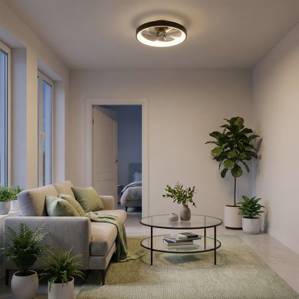 Brilagi - himmennettävä LED-kattotuuletin LED/34W/230V halkaisija 50 cm musta + kaukosäädin
