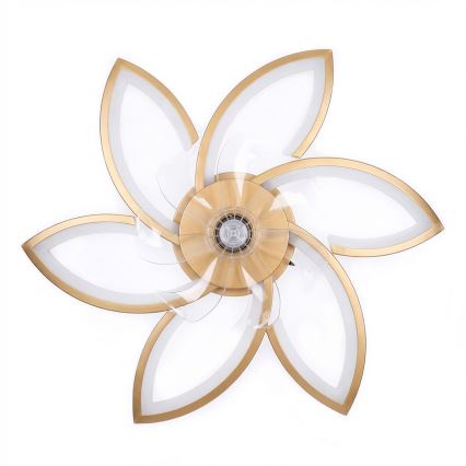 Brilagi - himmennettävä LED-kattotuuletin LED/34W/230V 3000–6500K, halkaisija 78 cm, kultainen + kaukosäädin