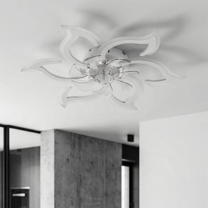 Brilagi - Himmennettävä LED-kattotuuletin LED/34W/230V 3000-6500K Ø 83 cm valkoinen + kaukosäädin