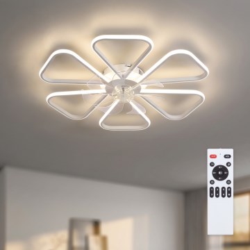 Brilagi - LED-himmennettävä kattotuuletin LED/38W/230V 3000-6500K halkaisija 76 cm valkoinen + kaukosäädin