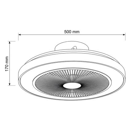 Brilagi - LED himmennettävä kattotuuletin LED/38W/230V 50 cm valkoinen/ruskea + kaukosäädin